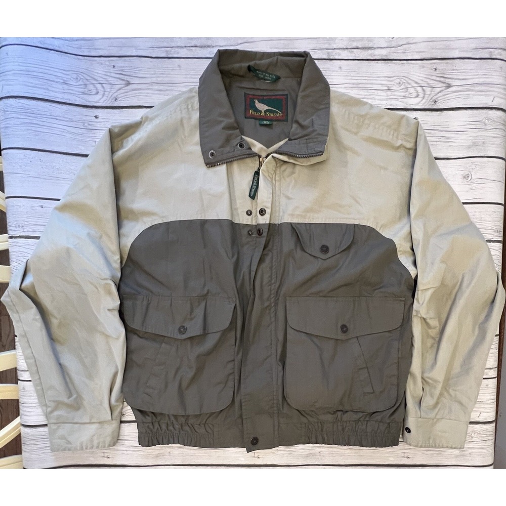 Vintage Field & Stream Jacket Mens Large Full Zip And Button Up With Pockets
